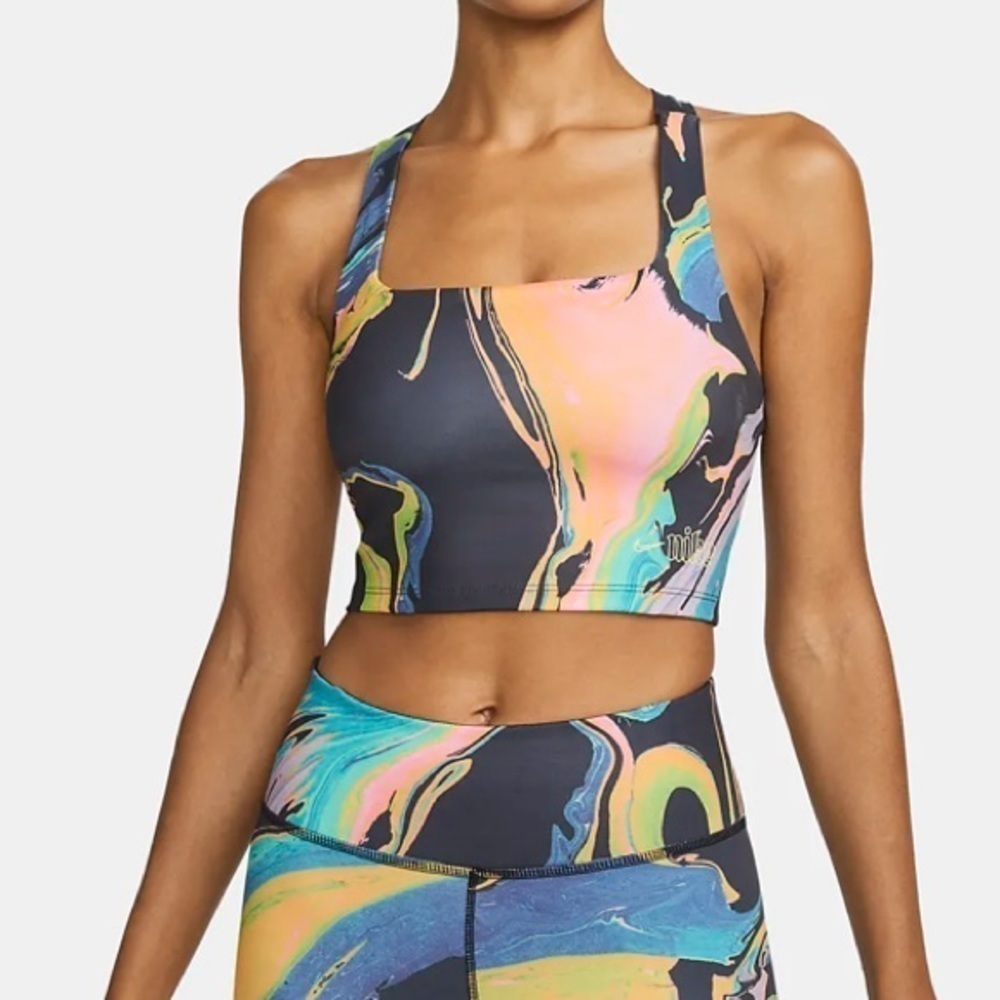 Nike NSW Aurora Cropped Marbled  Tank bra size Women's XS new